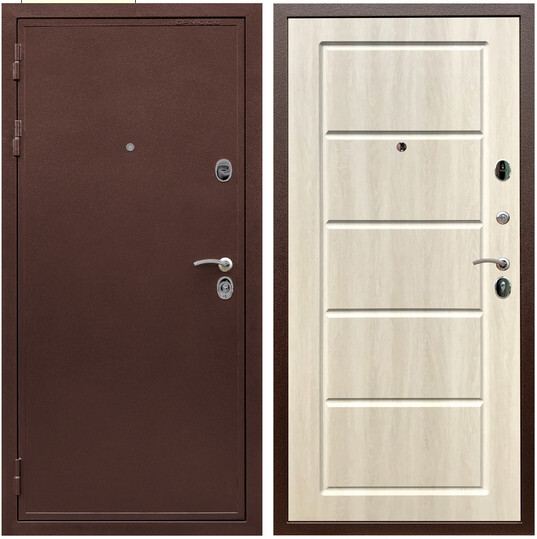 Дверь входная Graf Лондон Антик медь / МДФ 6 мм ФЛ-39 Венге светлый