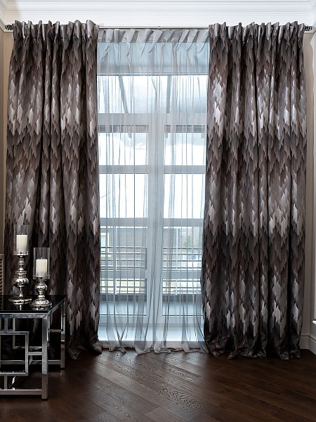 Портьера серая Garda Decor 121GD-CSRPORT-ED