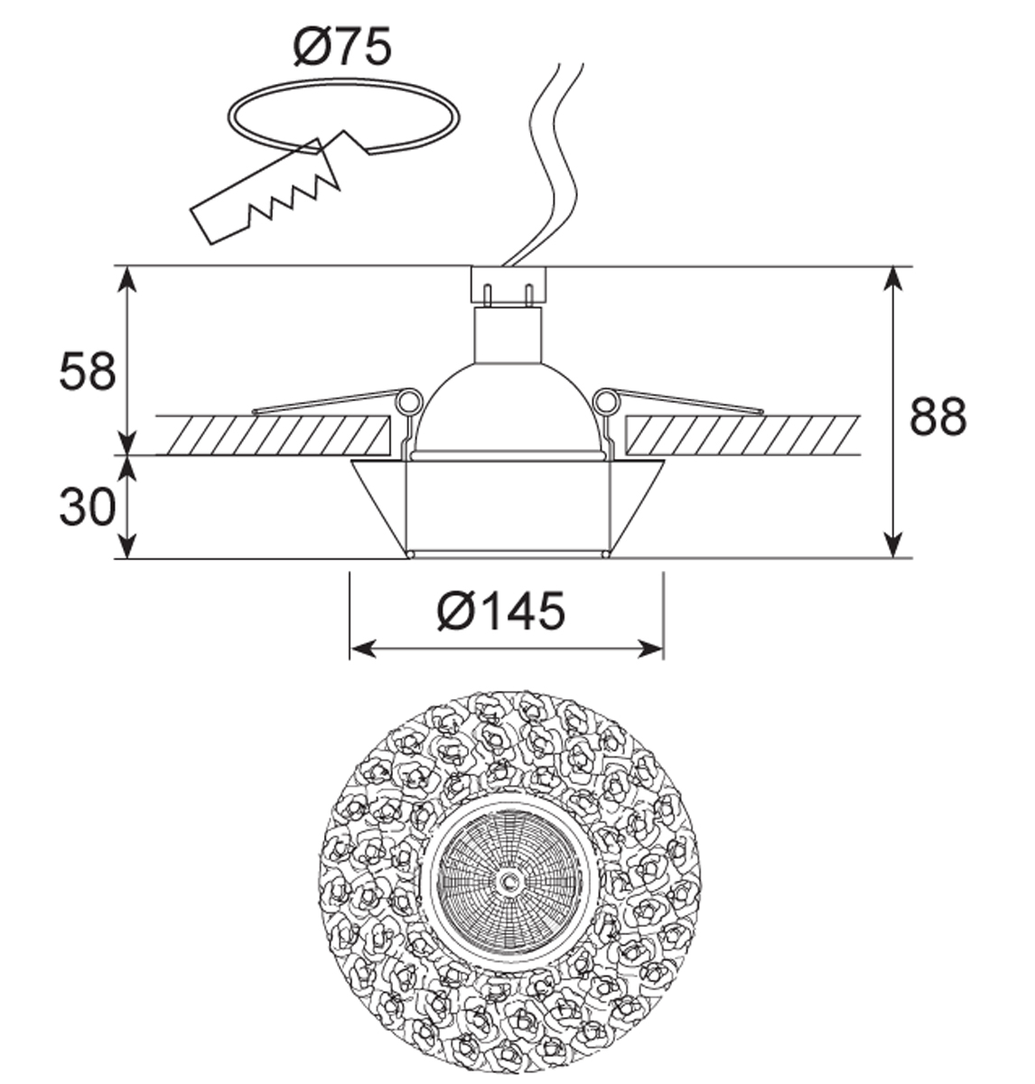 Встраиваемый светильник Donolux N1628-White