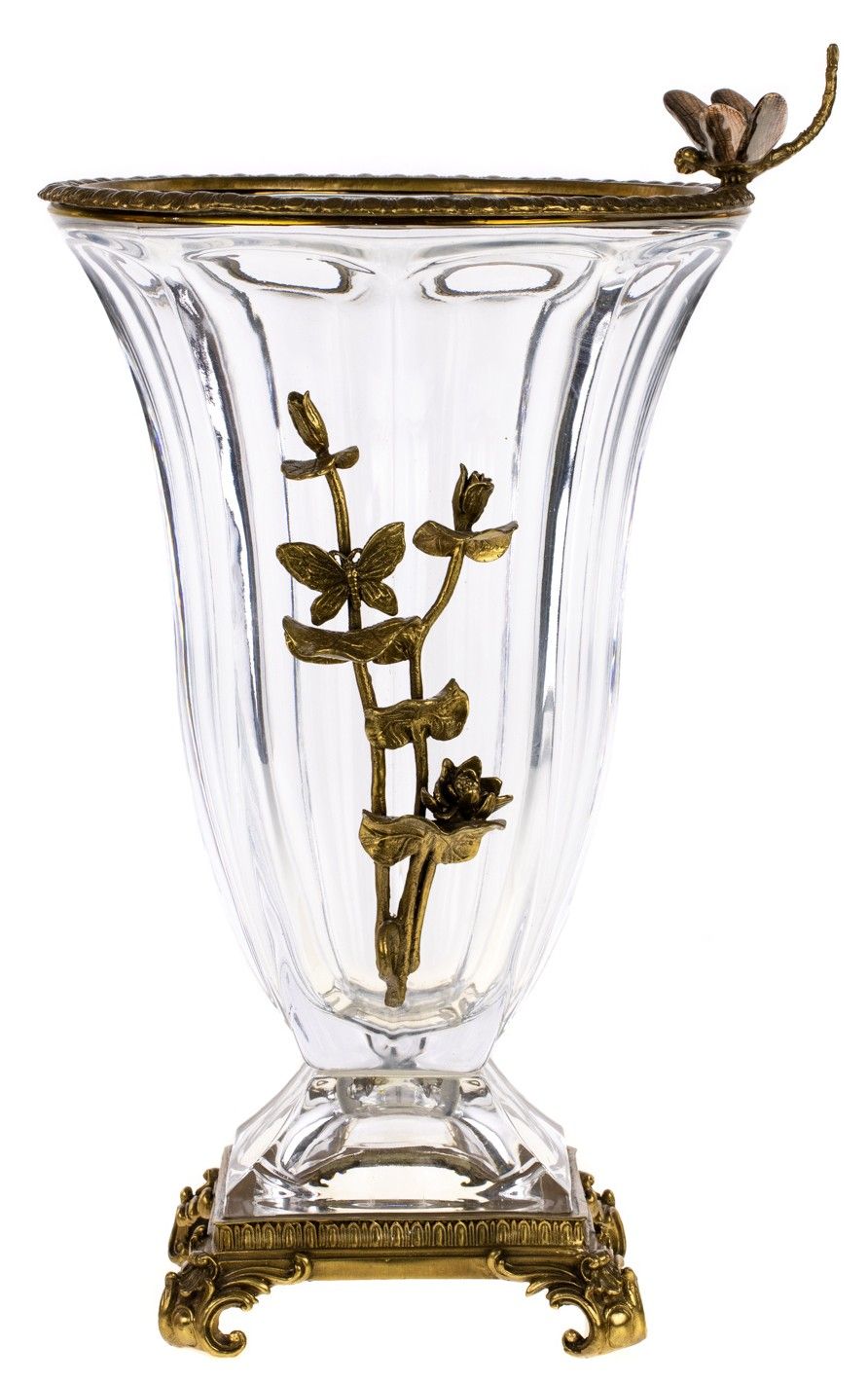 Ваза со стрекозой Glasar HGL380/GLASS