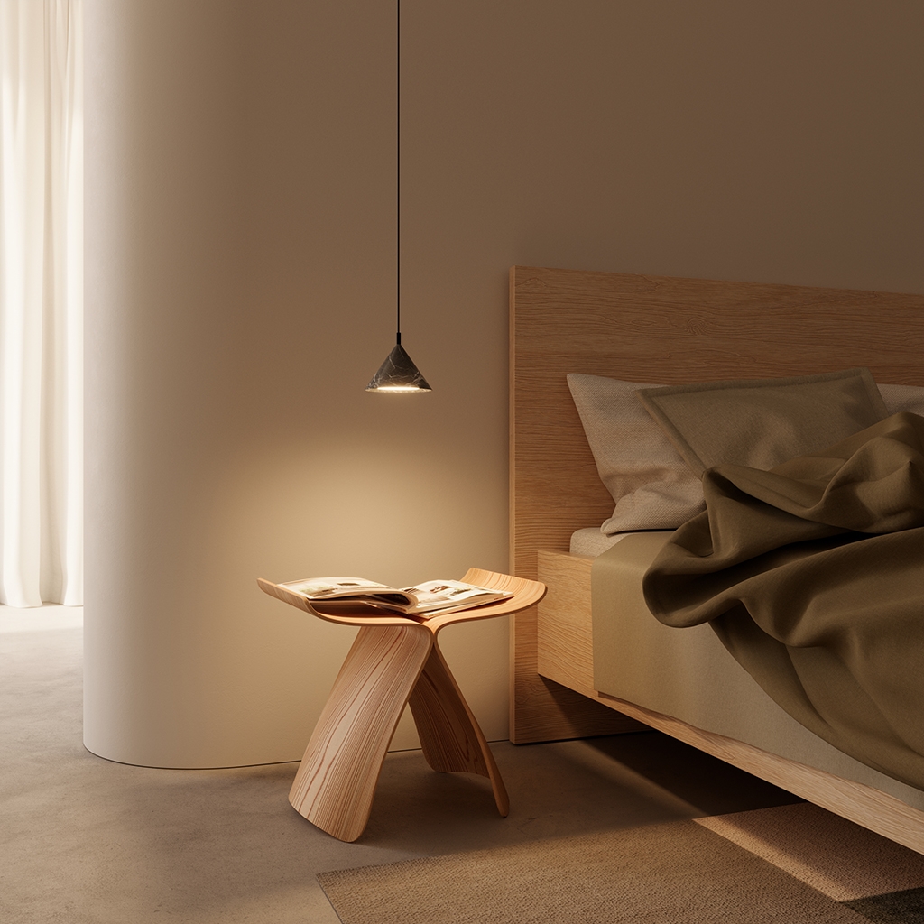 Подвесной светильник Anza черный металл/черный мрамор Aromas del Campo