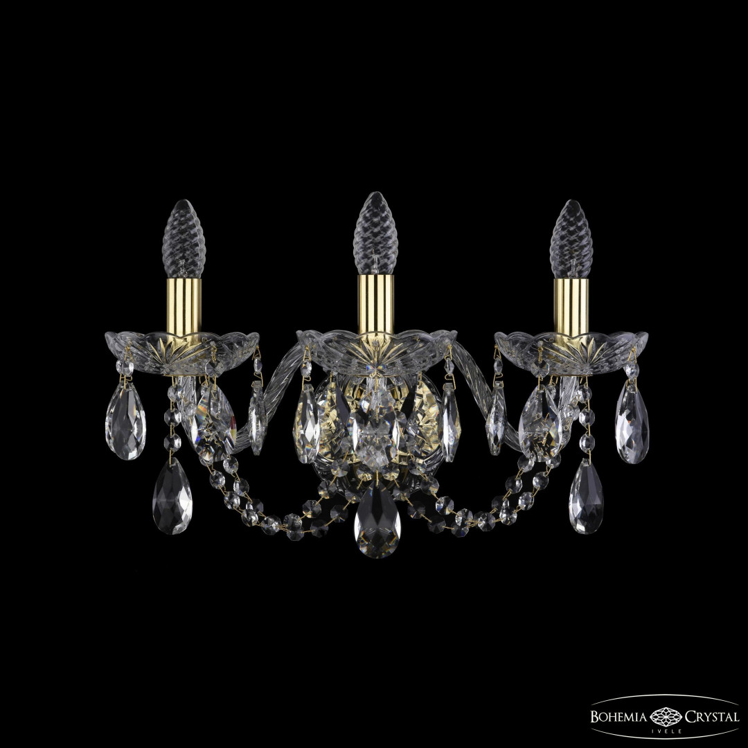 Бра хрустальные 1402B/3/160/XL G Bohemia Ivele Crystal
