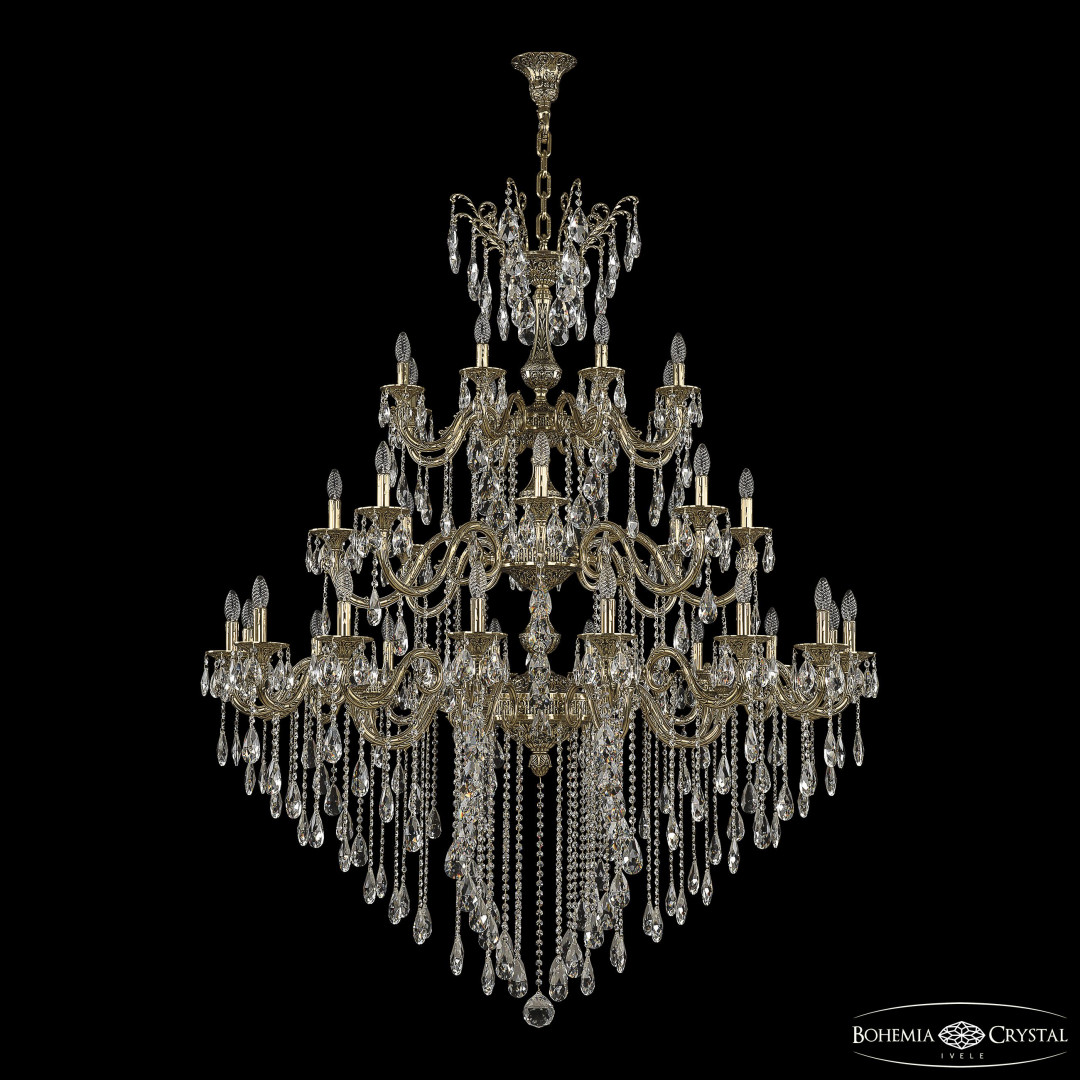 Люстра бронзовая с хрусталём 71104/16+8+8/550/3D B GB Y1