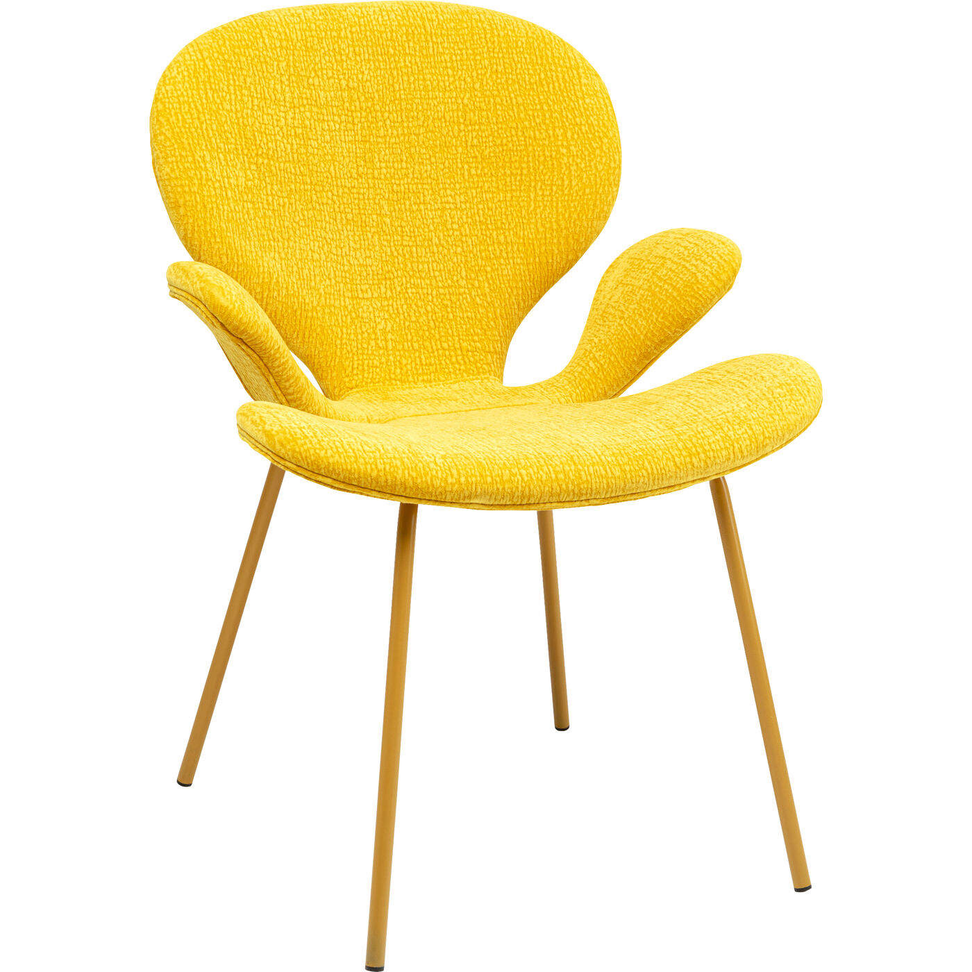 Стул с подлокотниками Soft Petal Yellow Mono KARE 71245