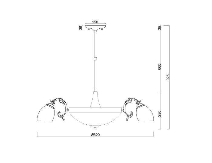 Накладная люстра MyFar MR1524-11C