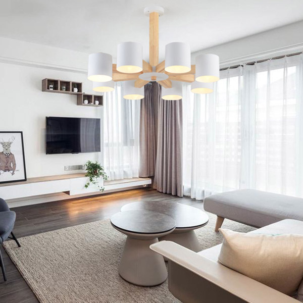 Люстра на штанге MALMO L8 White by ImperiumLoft
