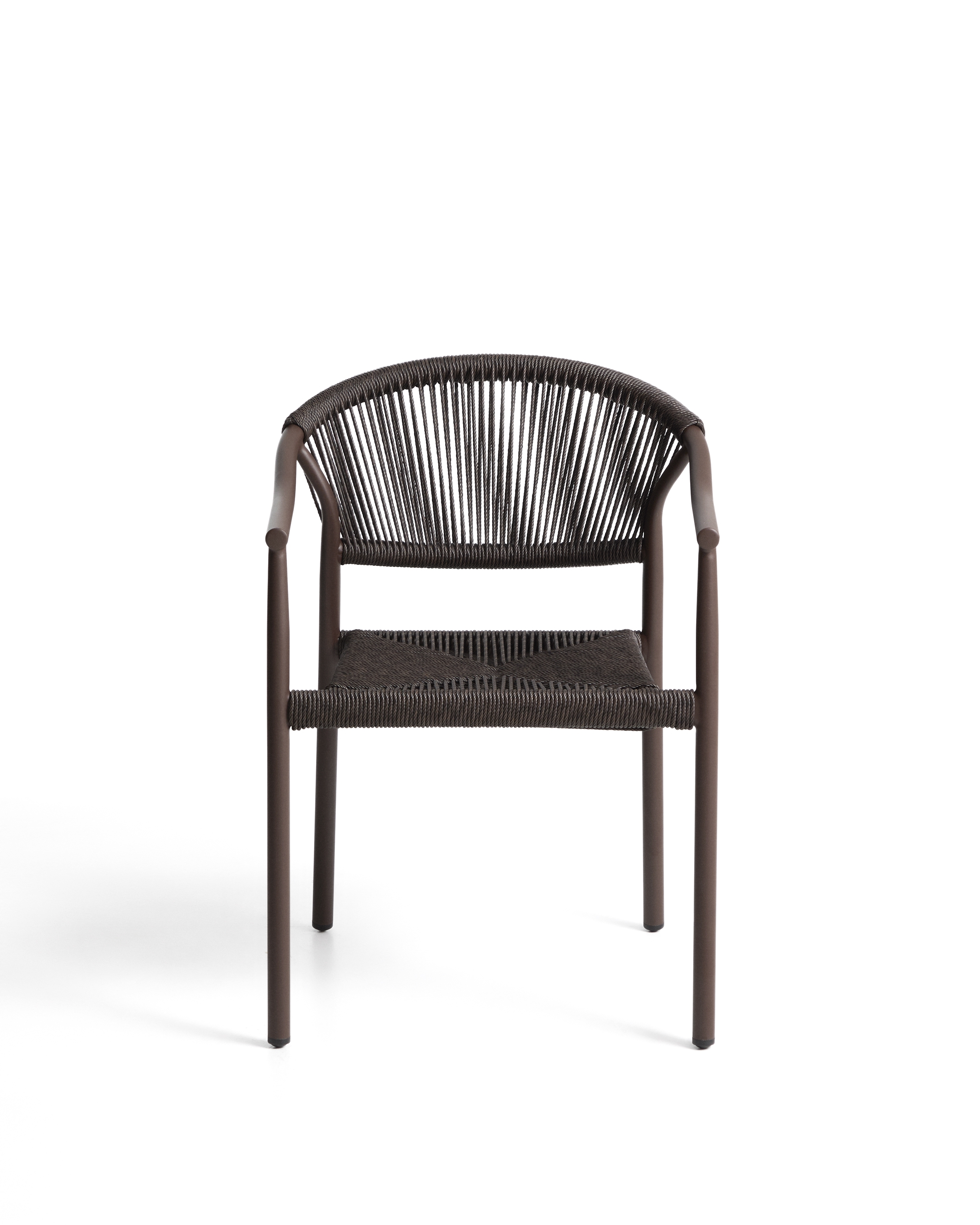 Уличный стул Livadia из коричневого алюминия и веревки La Forma 482293