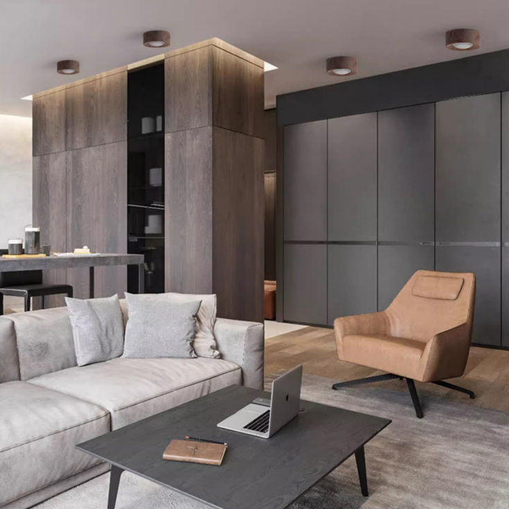 Точечный светильник WOODSPOT DARK Накладной by ImperiumLoft