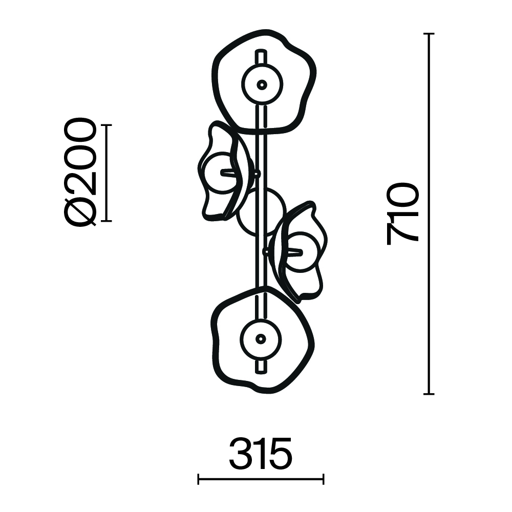 Настенный светильник (бра) Maytoni MOD207WL-04BS