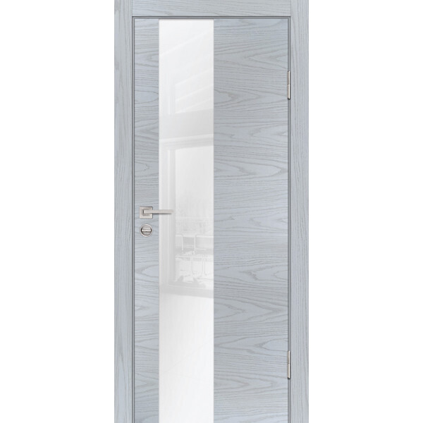 Межкомнатная дверь Graf P-6 белоснежный лакобель Дуб скай серый (2000 х 900)