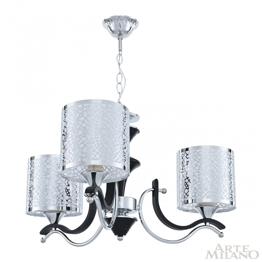 Люстра подвесная с плафонами 306787/3 Bk/Ni Arte Milano