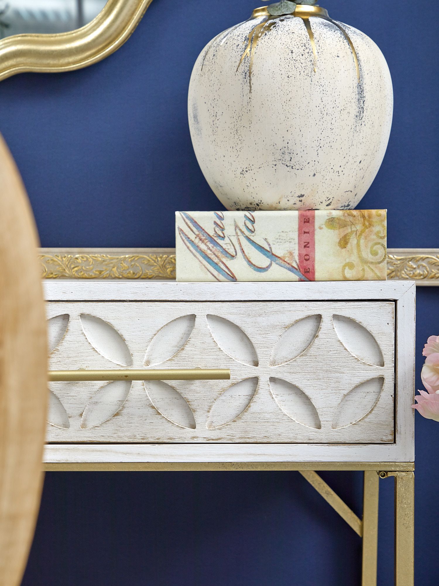 Консоль пристенная с ящиками Glasar 70-001