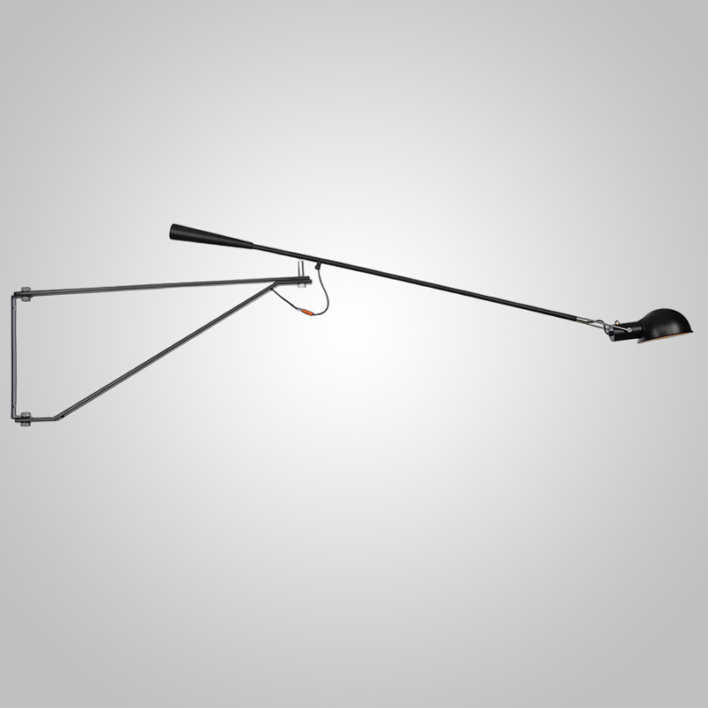 Настенный светильник FLOS Mod 265 Wall Lamp Black by Paolo Rizzatto 205 см by ImperiumLoft