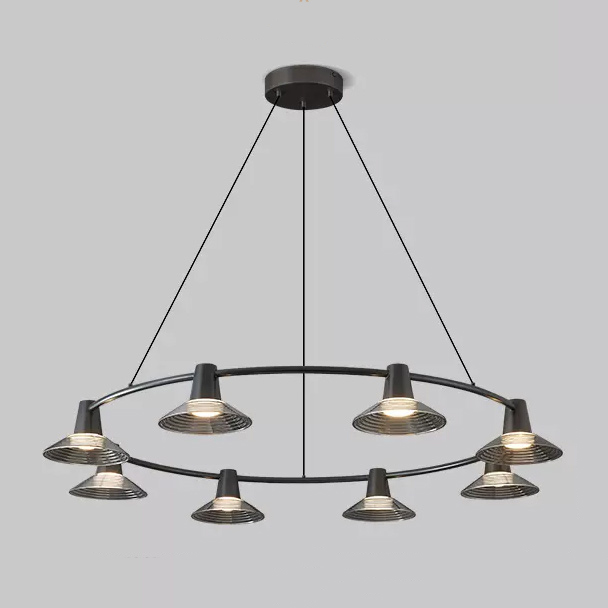 Кольцевые люстры и светильники CICLA R D121 Black by ImperiumLoft