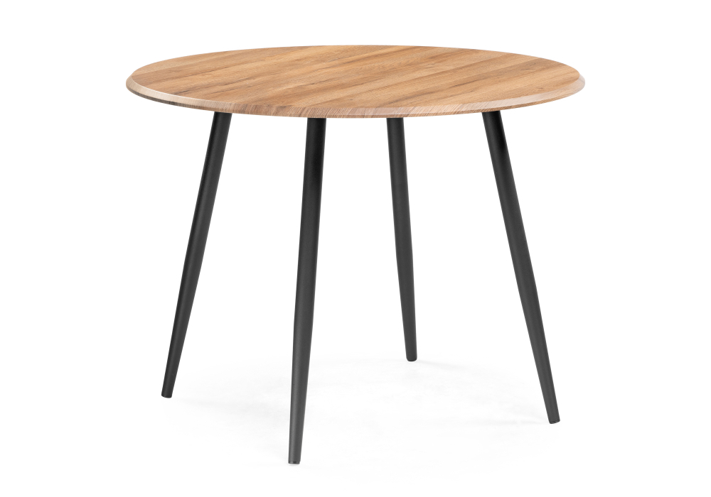 Стол деревянный Woodville Абилин 100 дуб вотан / черный матовый 507218