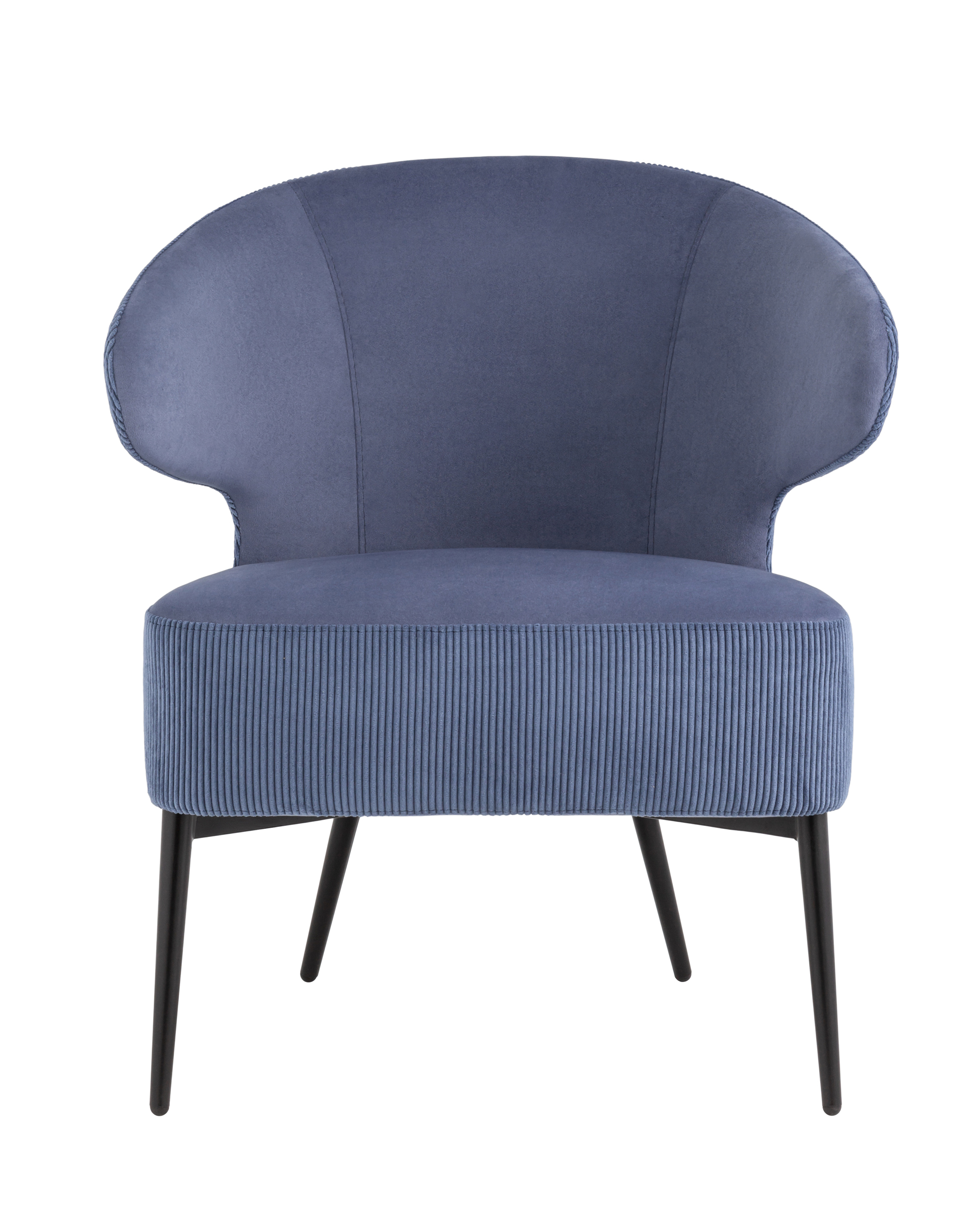 Кресло лаунж Royal Stripes велюр синий Stool Group