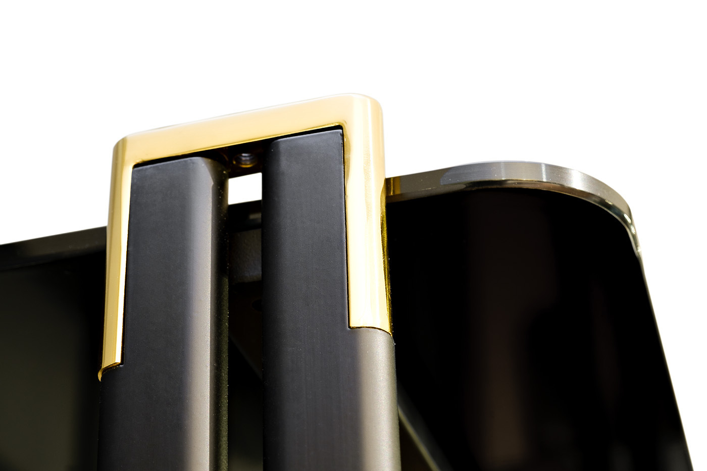 Стеллаж Chivaz с полками из черного стекла Garda Decor 58DB-SH20023B