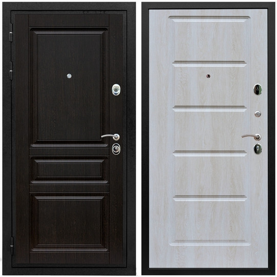 Дверь входная Graf Премиум-Н МДФ 16 мм ФЛ-243 Венге / МДФ 16 мм ФЛ-39 Дуб Филадельфия крем