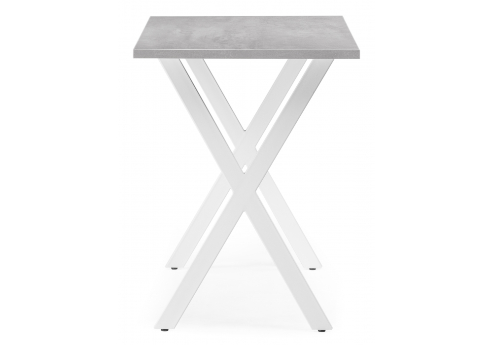 Стол деревянный Woodville Алеста Лофт 120х60х77 25 мм бетон / белый матовый 506950