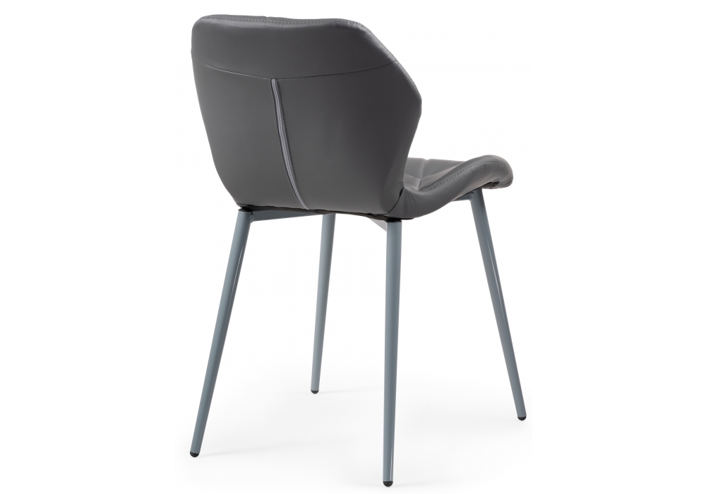 Стул Woodville Вальд экокожа серый / серый глянец 464192