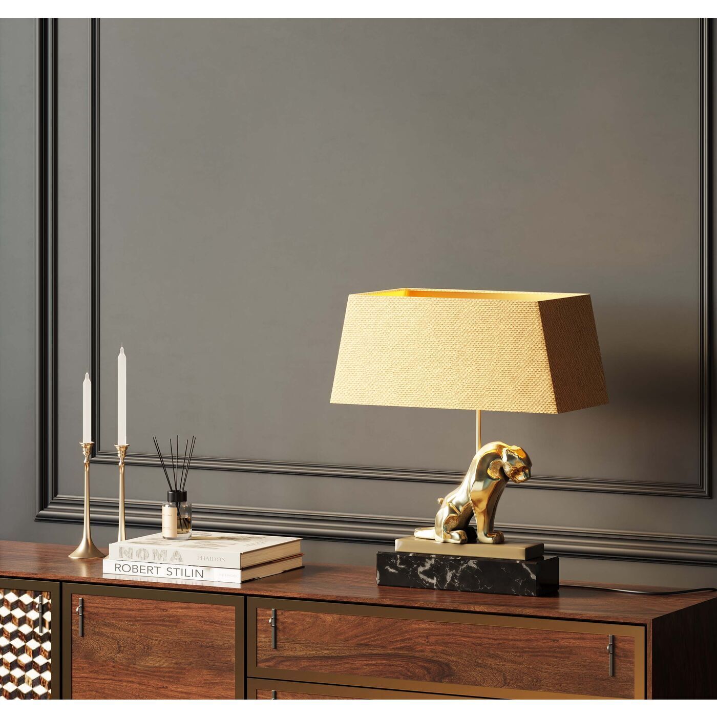 Лампа настольная KARE Leopard 54622