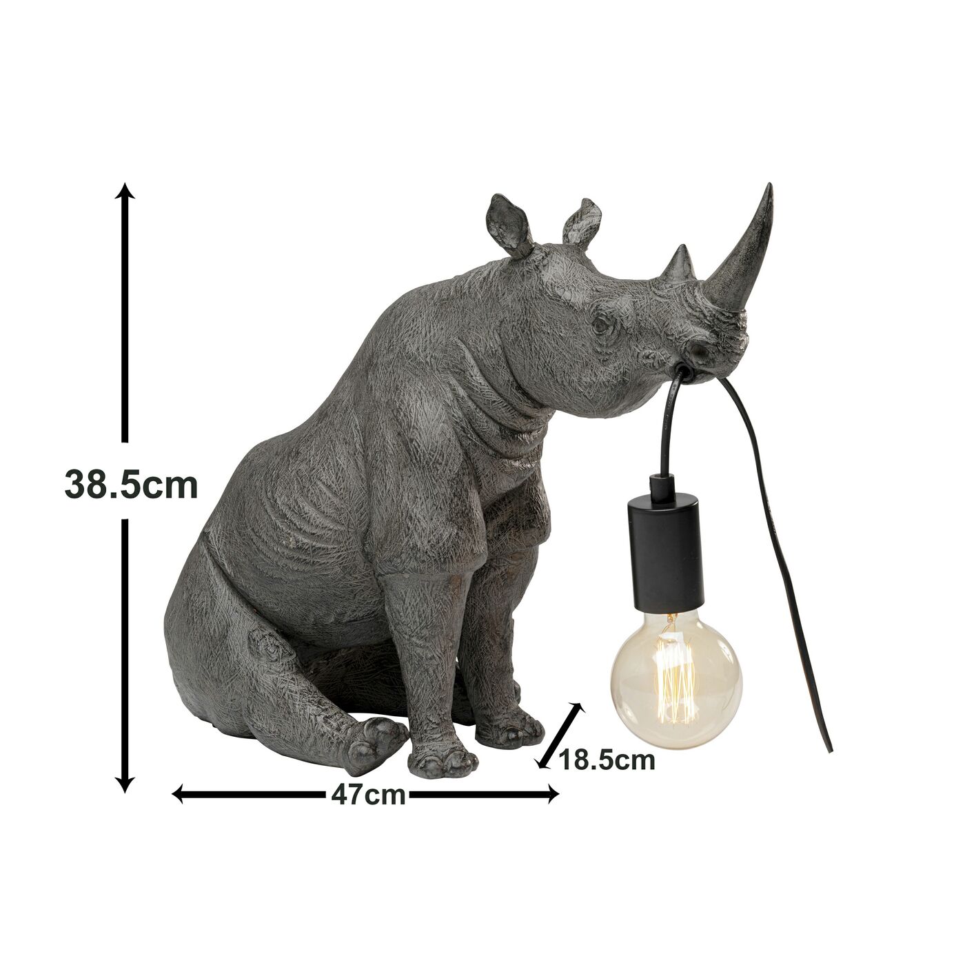 Светильник настольный Sitting Rhino 42cm KARE 57739