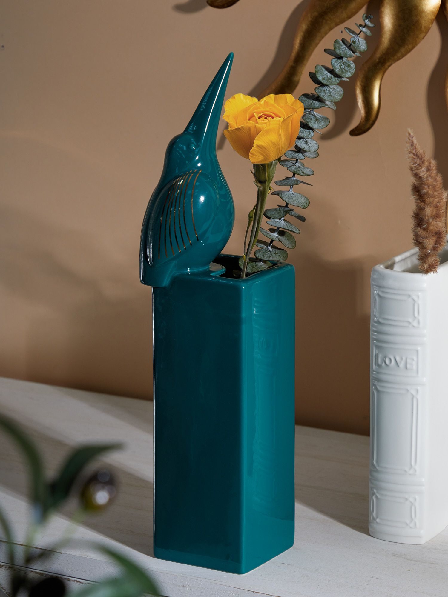 Ваза с птицей Glasar 68-040