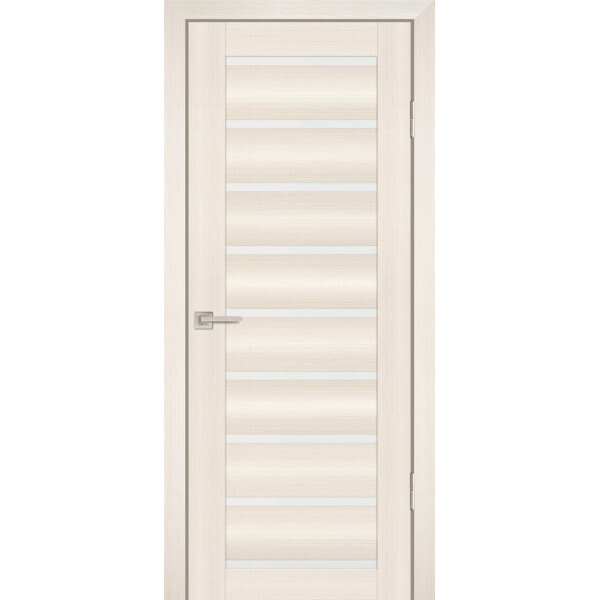 Межкомнатная дверь Graf PS-08 белый сатинат Перламутровый дуб (2000 х 400)