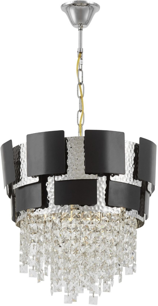 Подвесная люстра Lumina Deco LDP 7045-400 BK+CHR