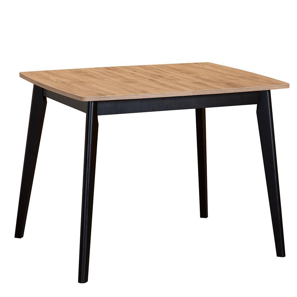 Стол Oslo 100-130 x 80см, Дуб Навара структурное, чёрный Bradex Home FR 0799