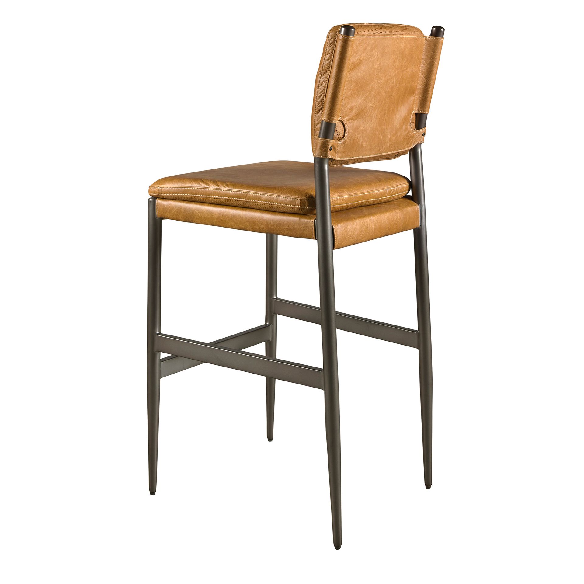 Барный стул 4167 из коричневой кожи Angel Cerda