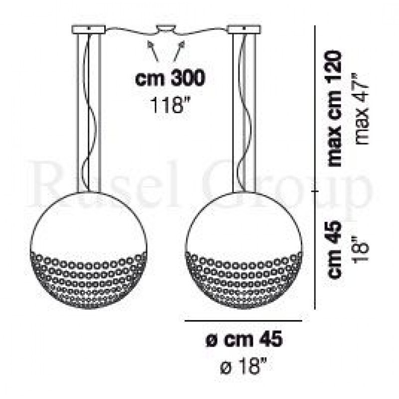 Подвесной светильник Vistosi BOLLE SP 45 D2