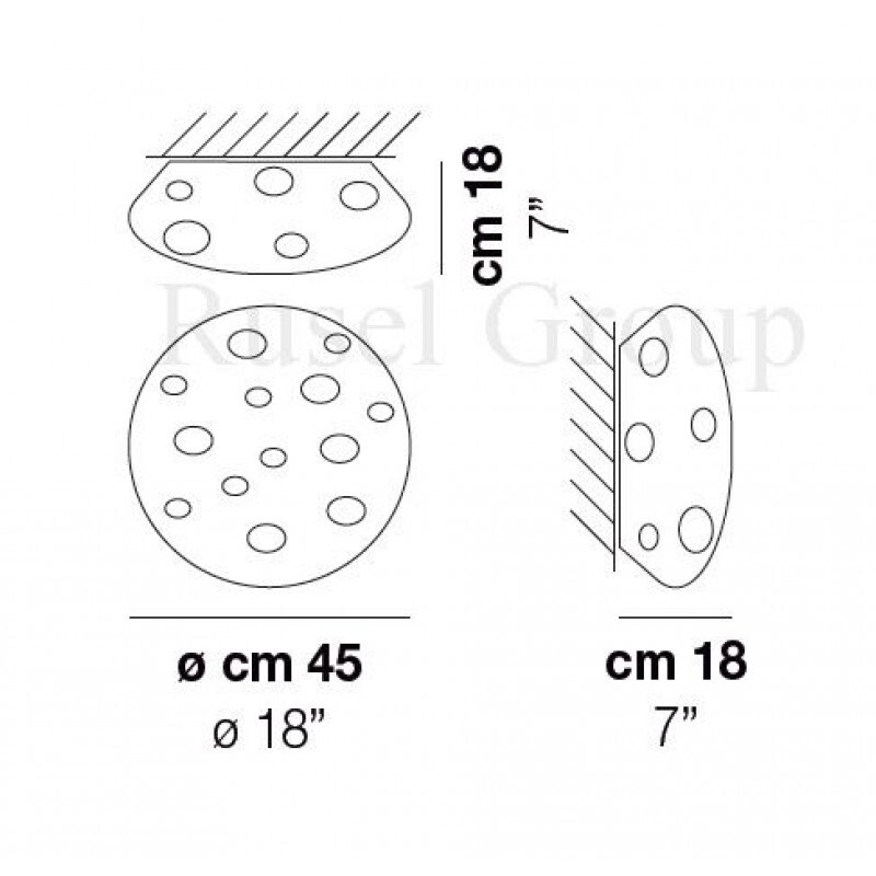 Настенно-потолочный светильник Vistosi MARBLE' PP 45