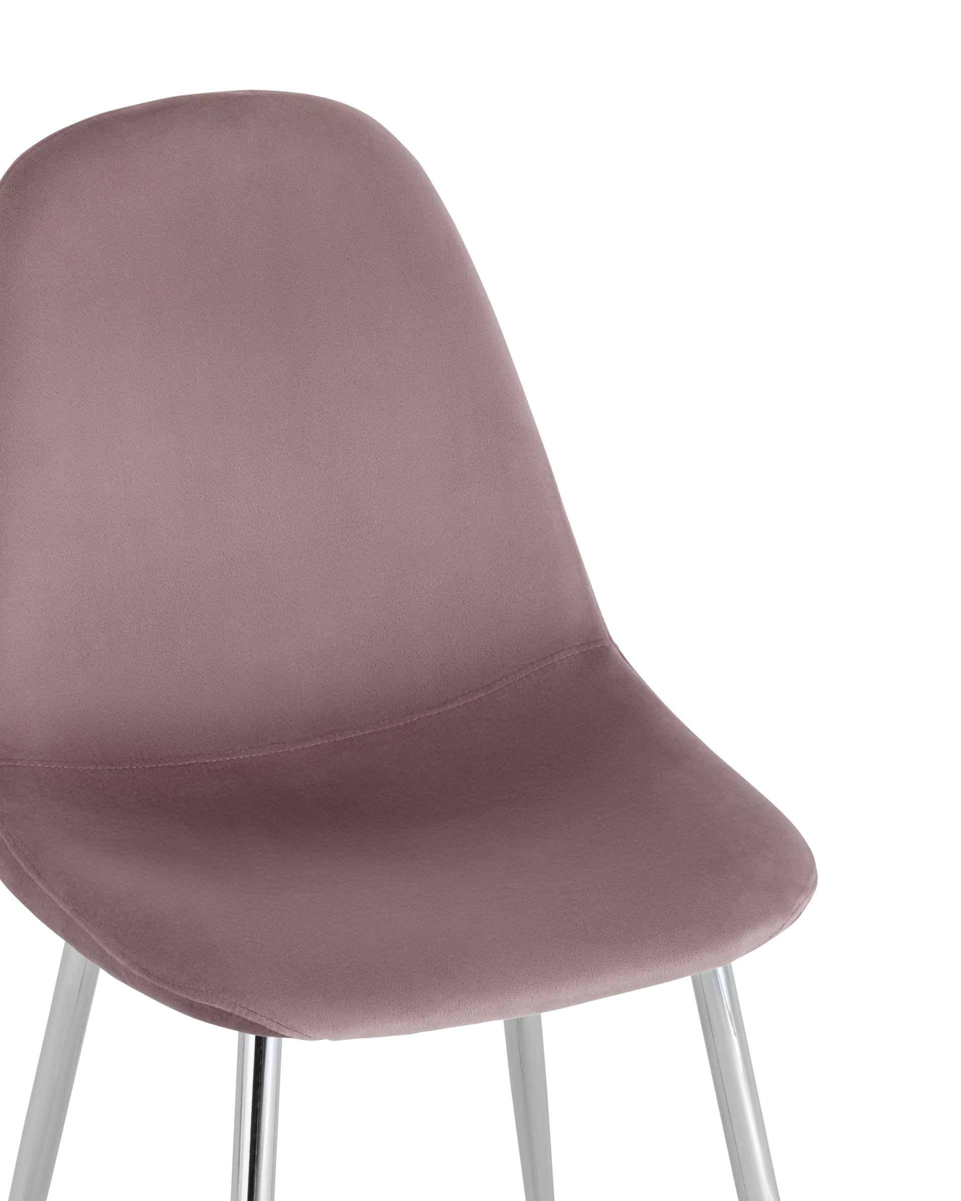 Стул Валенсия SN велюр розовый хромированные ножки Stool Group