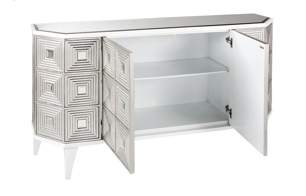 Комод с зеркальными вставками Garda Decor ART-B1980-S