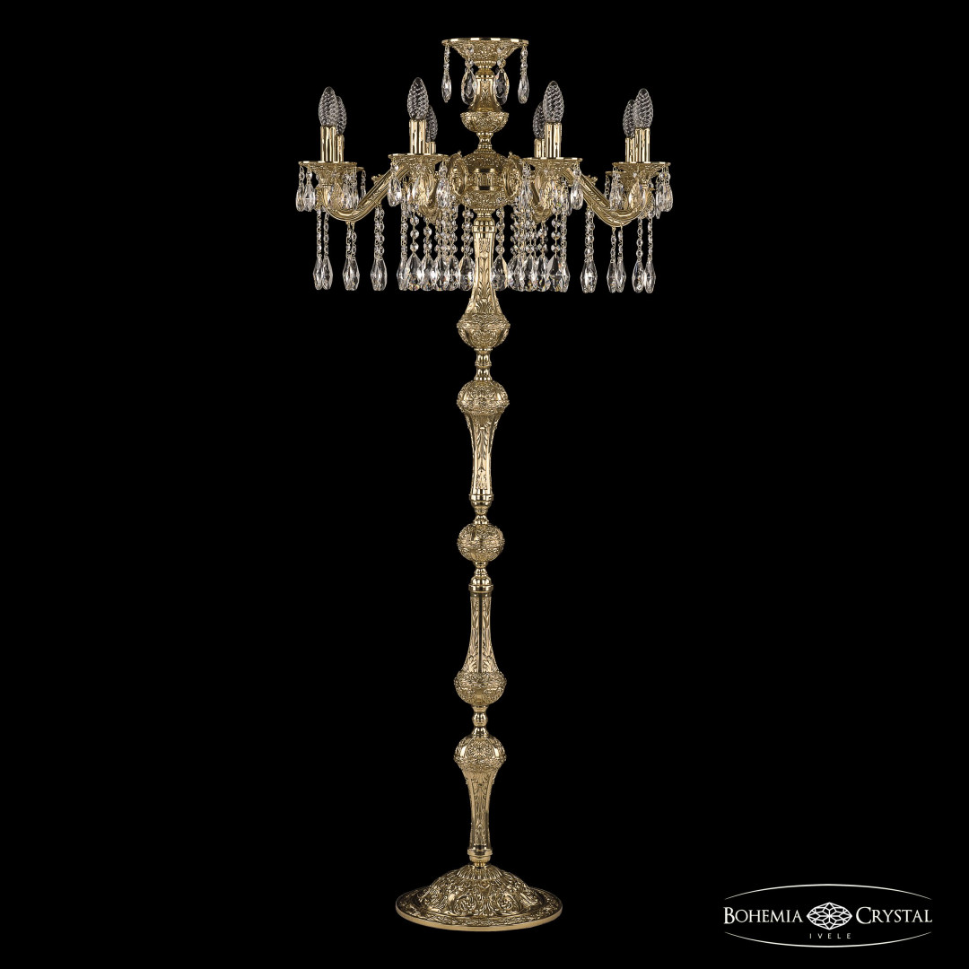 Торшер бронзовый с хрусталём 71202T/8/210 A G