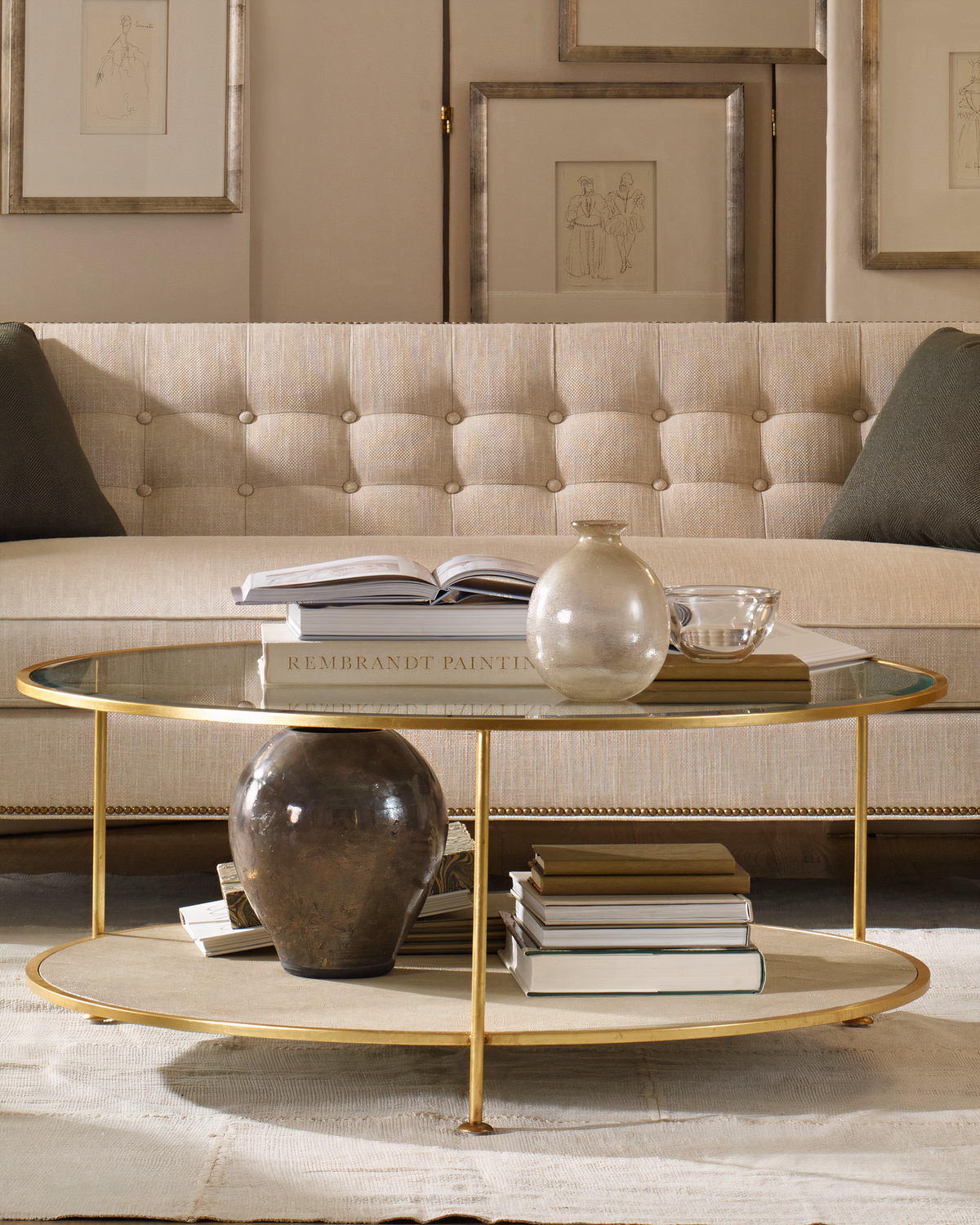 Круглый кофейный стол Бойд Louvre Home LHFCT180124DPO