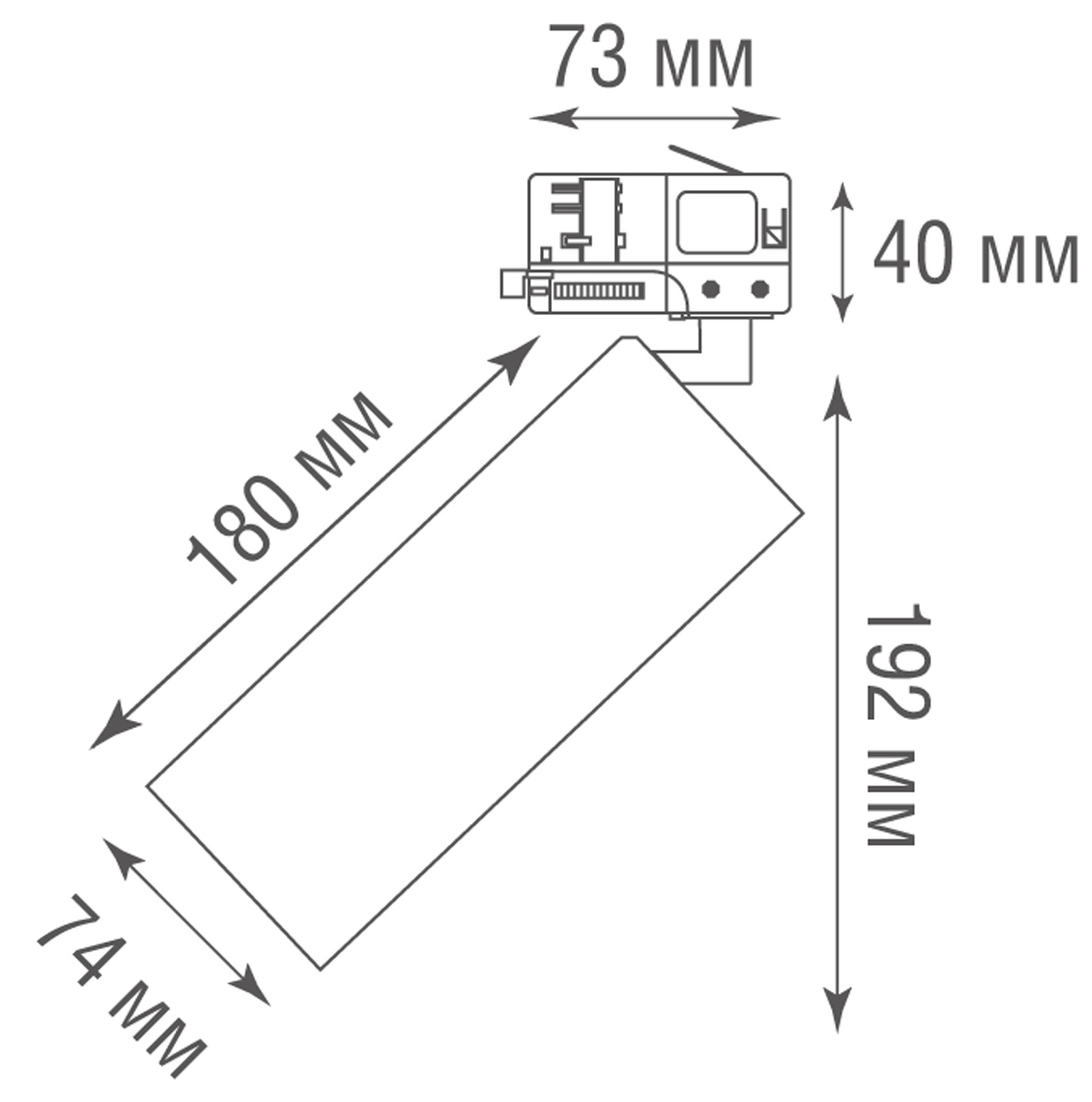 Светодиодный светильник для трехфазной шины Donolux DL18895R20W1B Track