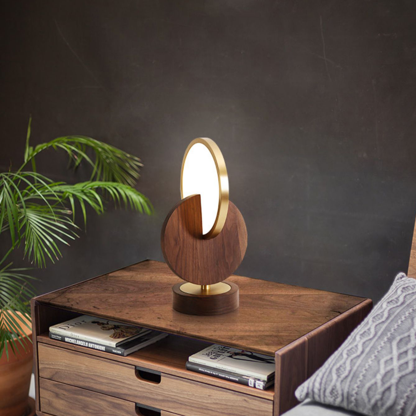Настольная лампа GLATT WOOD TAB Light brown by ImperiumLoft