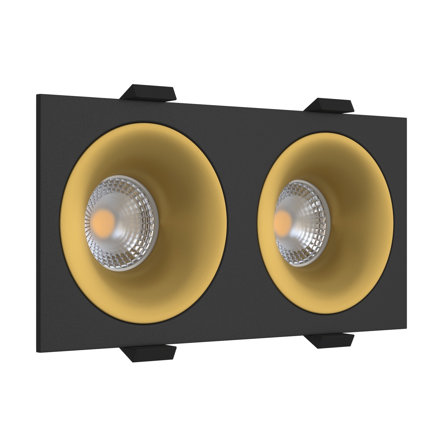 Встраиваемый светильник под сменную лампу Ledron MJ1003 SQ2 Black-Gold