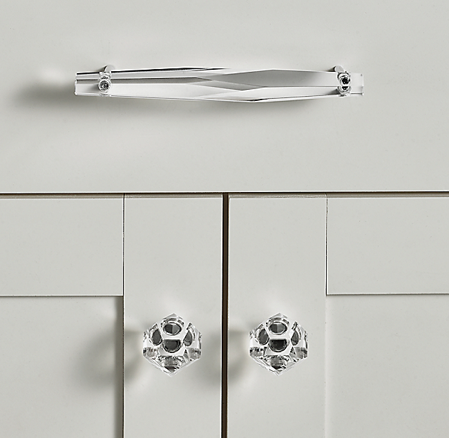 Ручка-скоба Restoration Hardware Camden Crystal L.20.3 Polished Chrome