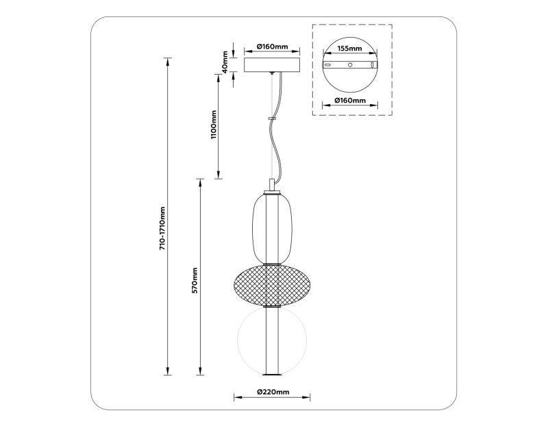 Подвесной светильник Ambrella Light LH11008