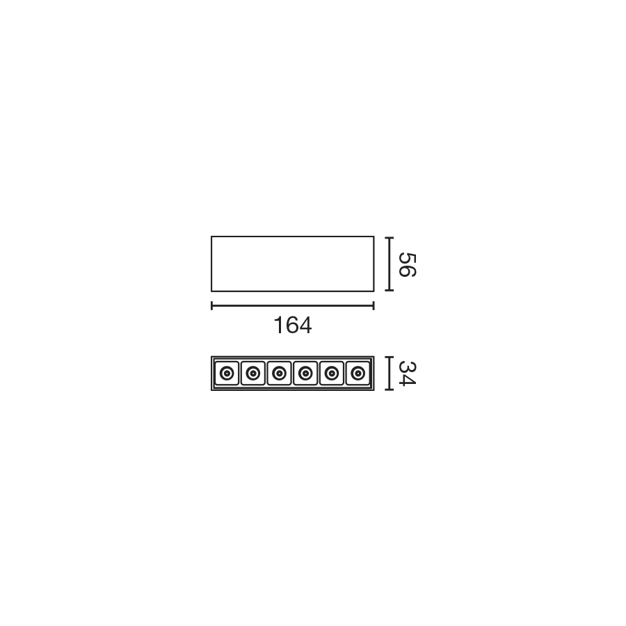 Потолочный светильник Neso Point 6 3000K 12° белый Faro