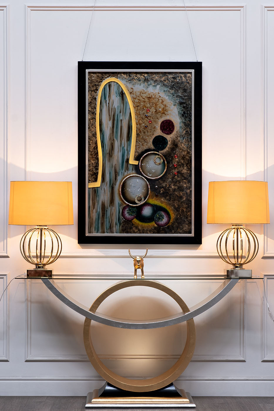 Настольная лампа золотая Garda Decor 22-86949