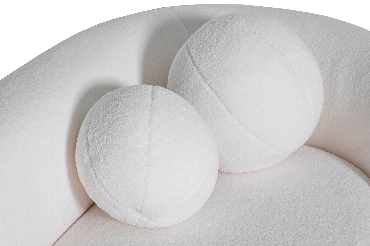 Диван трехместный белый искусственный мех Garda Decor ZW-22024