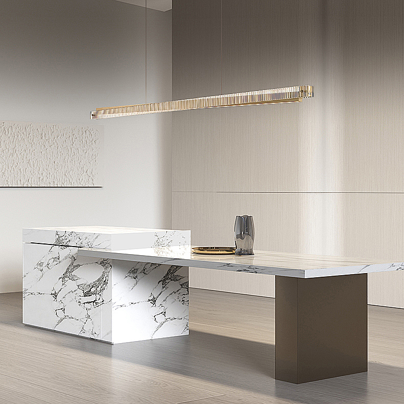 Реечный, рядный светильник CHIFFA SKEW L100 BRASS by ImperiumLoft