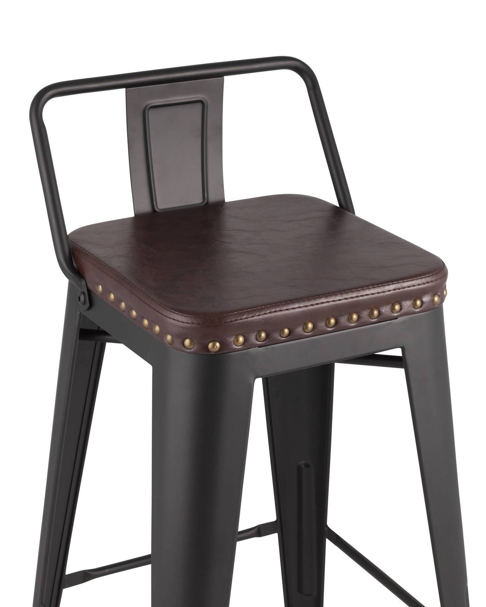 Стул полубарный TOLIX SOFT черный матовый Stool Group