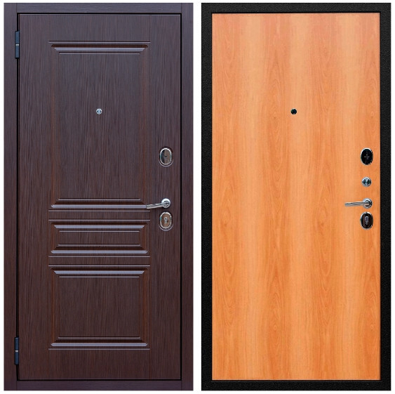 Дверь входная Graf Экстра МДФ 10 мм ФЛ-243 Лиственница шоколад / МДФ 6мм ПЭ Миланский орех