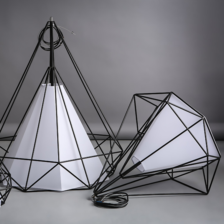 Подвесной светильник The Diamond Chandelier Kevin Reilly 1 D28 Черный by ImperiumLoft