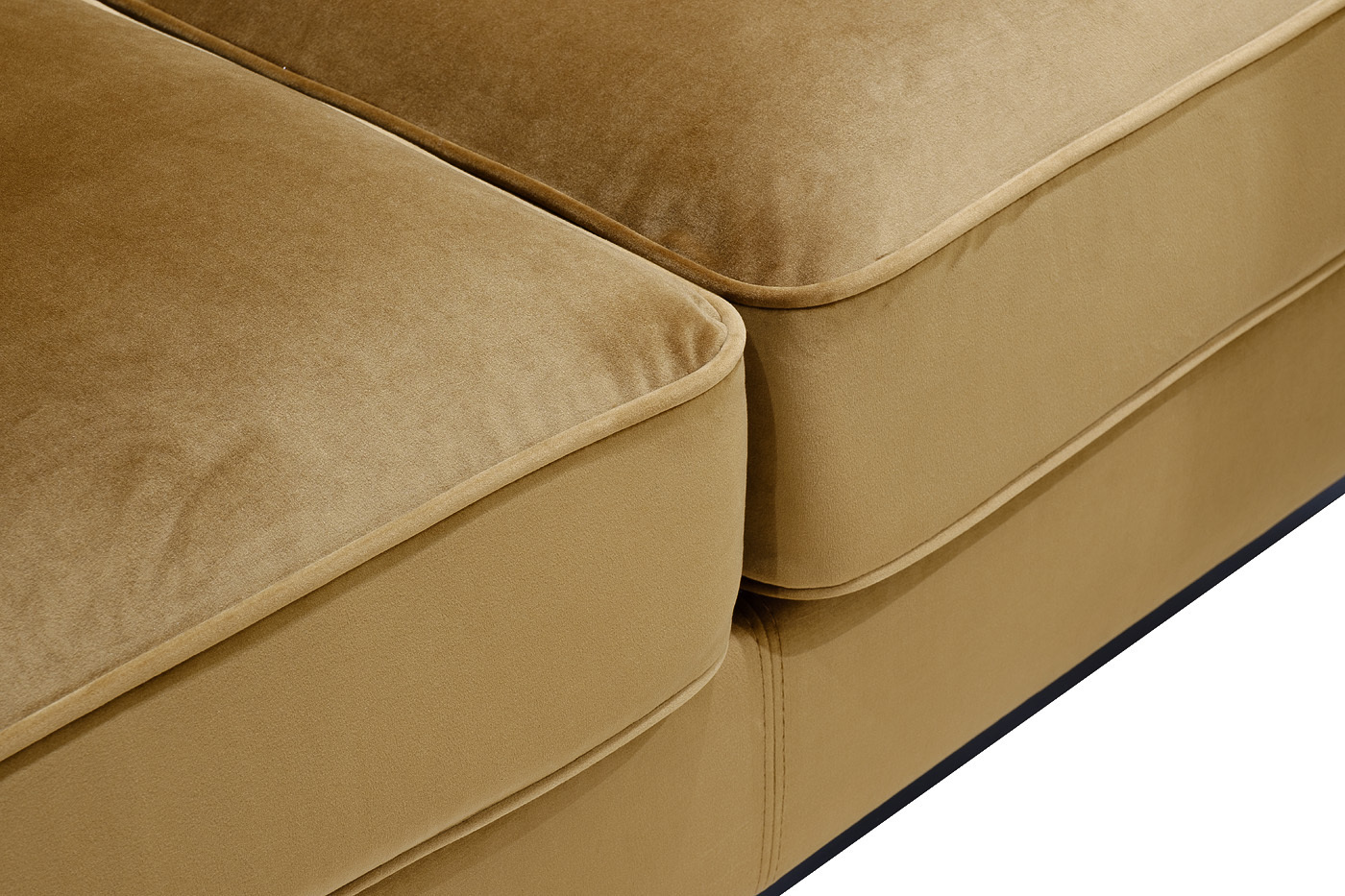 Диван Siena трехместный велюровый золотой Garda Decor SIENA-3K-ЗОЛ-PAD14